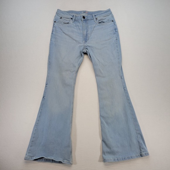 Wrangler Jeans Womens 13 Blue Retro Bailey Flare Mid Rise Cowboy Denim‎ - Picture 1 of 13